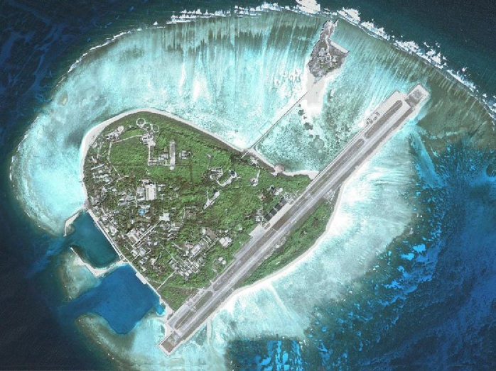 Hình ảnh đảo Phú Lâm thuộc chủ quyền của Việt Nam đang bị Trung Quốc chiếm đóng trái phép