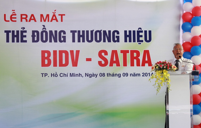 Ông Trần Thành Nam - Phó Tổng Giám đốc SATRA phát biểu tại lễ ra mắt
