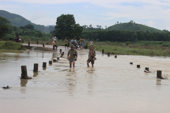 Tràn Cầu Hồ, xã Mậu Lâm, huyện Như Thanh - Thanh Hóa, nơi 3 em nhỏ bị nước lũ cuốn trôi