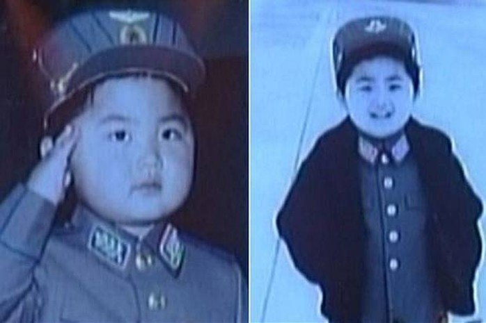 Ảnh ông Kim Jong un khi còn bé. Ảnh: KCTV