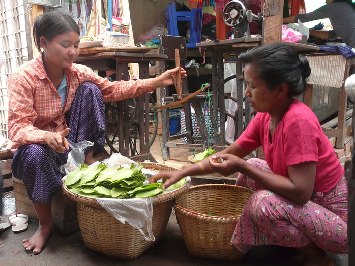 Chợ Bagan buổi sớm