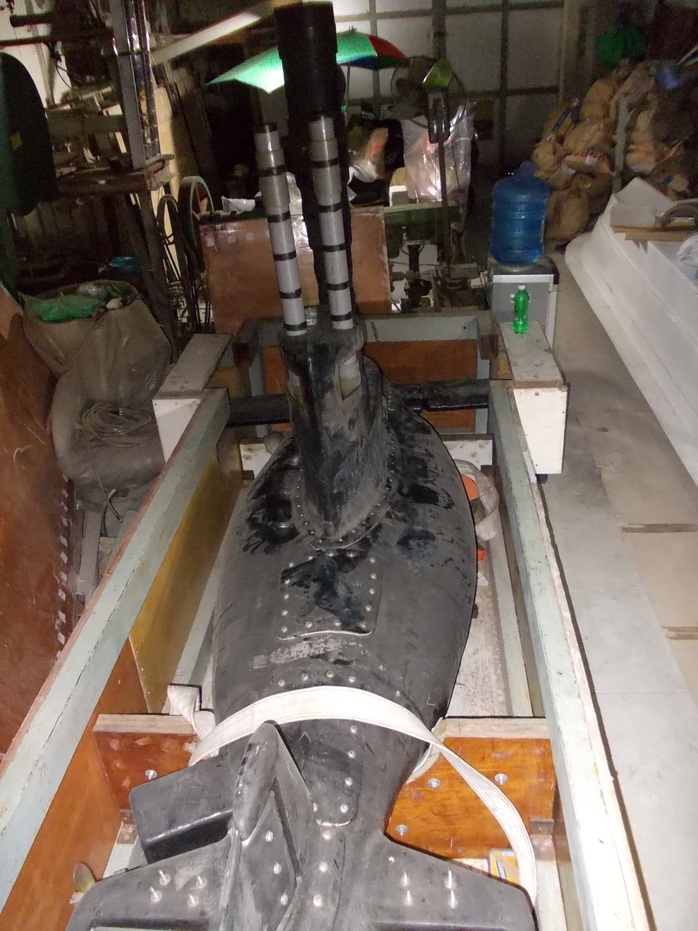 Tàu ngầm Yết Kiêu 1 tại xưởng ở Bình Tân hiện nay