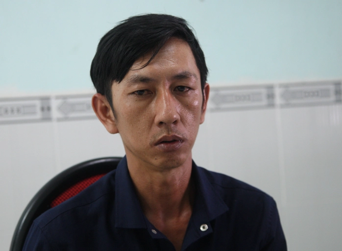 Trương Văn Huệ tại Công an huyện Nhà Bè – TP HCM, vào sáng 29-5.