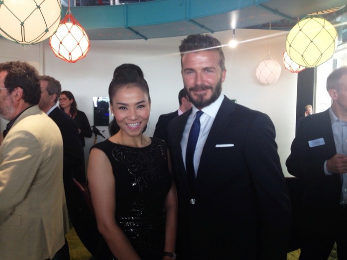 Thu Minh và David Beckham