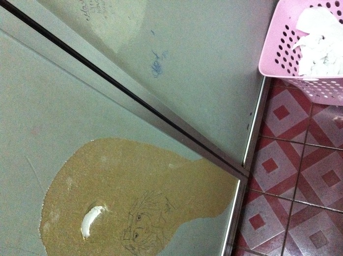 Viết, vẽ lung tung trong toilet phòng đợi ra máy bay sân bay Tân Sơn Nhất