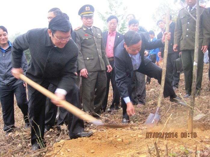 Chủ tịch nước phát động Tết trồng cây tại Thanh Hóa xuân Giáp Ngọ 2014.