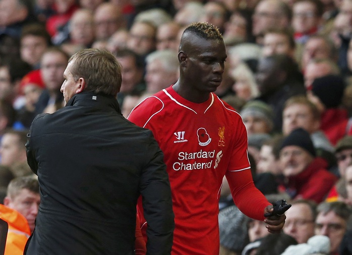 Balotelli chưa một lần ghi bàn cho Liverpool ở Giải Ngoại hạng Anh