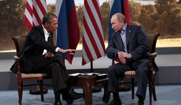 Tổng thống Barack Obama và người đồng cấp Nga Vladimir Putin. Ảnh: inquisitr