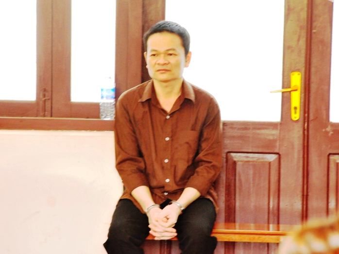 Bị cáo Hợi tại phiên xử sơ thẩm TAND tỉnh Bình Phước ngày 18-3.