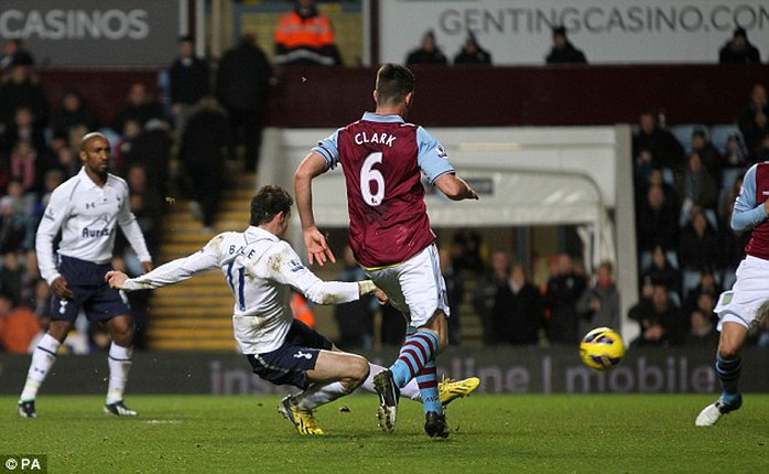 Một Gareth Bale ghi hat-trick vào lưới Villa trong ngày Boxing Day năm 2012