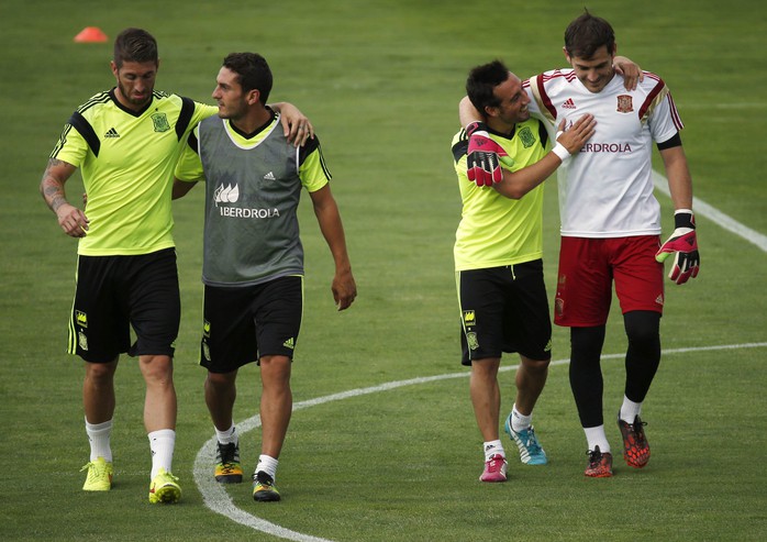 Sergio Ramos, Koke, Santi Cazorla và Iker Casillas 