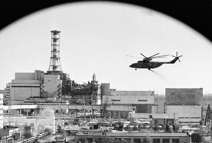 Hoạt động khử độc nhà máy điện hạt nhân Chernobyl. Ảnh: RIA Novosti