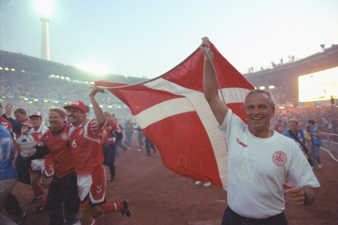 HLV Moller Nielsen cùng Đan Mạch vô địch Euro 1992