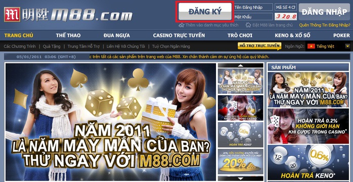 Web đánh bạc M88