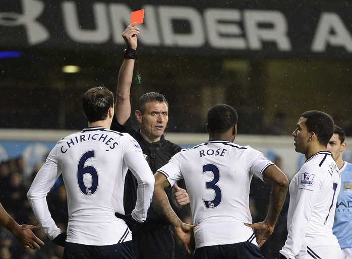 Chiếc thẻ đỏ của Danny khiến Tottenham nhận thất bại muối mặt 1-5, tệ không kém gì trận thua kinh hoàng 0-6 ở lượt đi