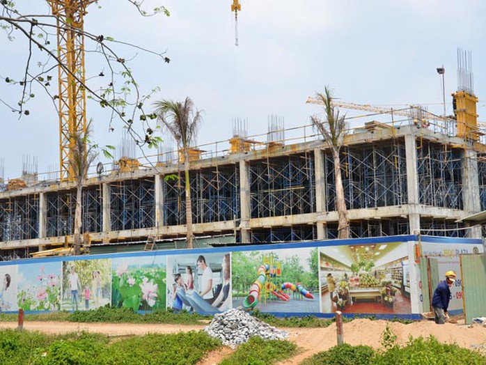 Dự án HQC Plaza đang xây dựng tại huyện Bình Chánh, TP HCM. Ảnh: TẤN THẠNH