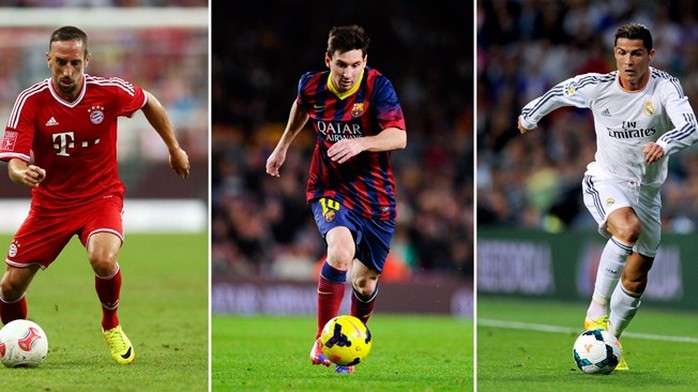 Ribery, Messi và Ronaldo, ai sẽ chiến thắng trong đêm nay?