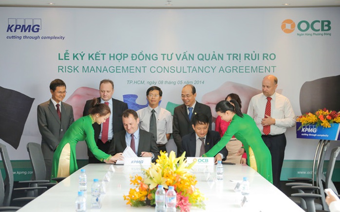Ngày 8-5, Ngân hàng Phương Đông (OCB) và Công ty KPMG Việt Nam, đã ký kết hợp đồng triển khai dự án Chuyển đổi Hệ thống Quản lý Rủi ro Ngày 8-5, Ngân hàng Phương Đông (OCB) và Công ty KPMG Việt Nam, đã ký kết hợp đồng triển khai dự án Chuyển đổi Hệ thống Quản lý Rủi ro