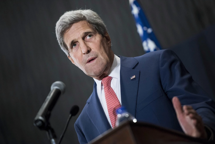 Ngoại trưởng Mỹ John Kerry tái khẳng định Washington sẽ không hợp tác với Damascus chống lại IS. Ảnh: AP