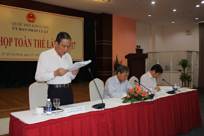 Bộ trưởng Bộ Nội vụ Nguyến Thái Bình đề nghị giao tòa án địa phương cho Chính phủ quản lý