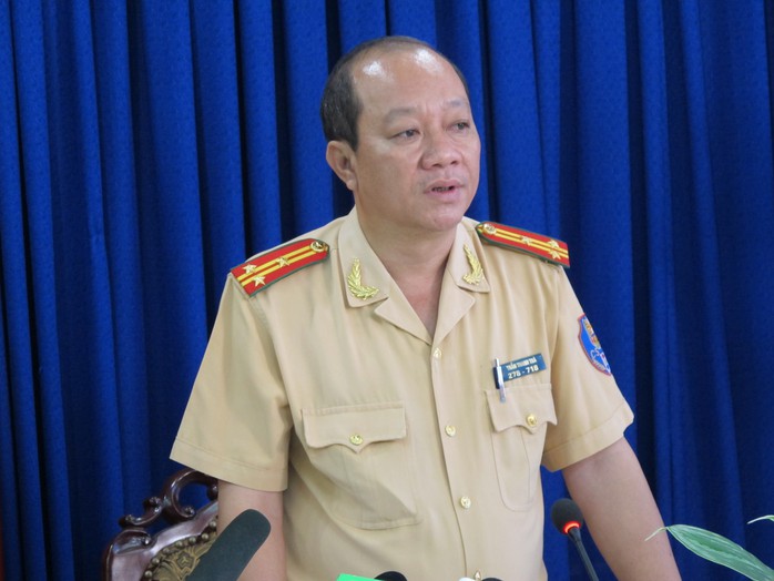 Thượng tạ Trần Thanh Trà tại buổi triển khai kế hoạch phòng, chống đua xe