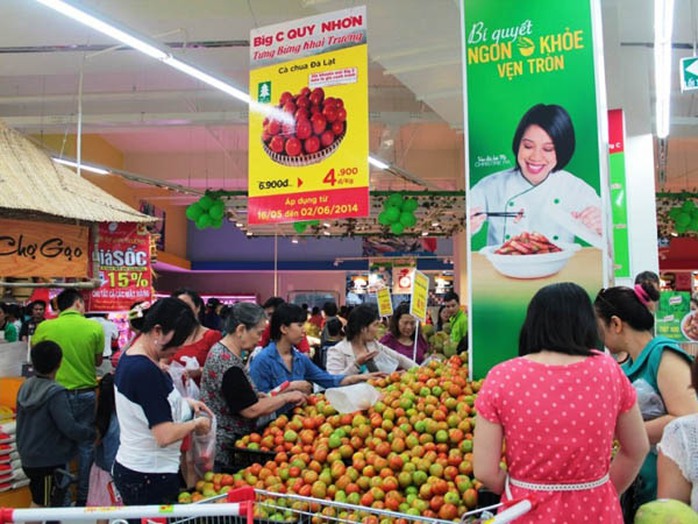 Các quầy bán hàng thực phẩm tươi, sống Các quầy bán hàng thực phẩm tươi, sống
