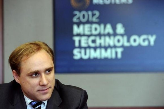 Crowdstrike Co-founder and CTO Dmitri Alperovitch speaks during the Reuters Media and Technology Summit in New York, June 11, 2012. REUTERS/Keith Bedford