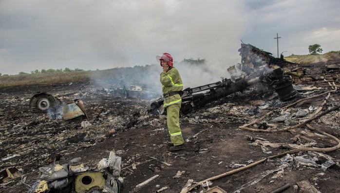 Malaysia Airlines Boeing-777 crash site
