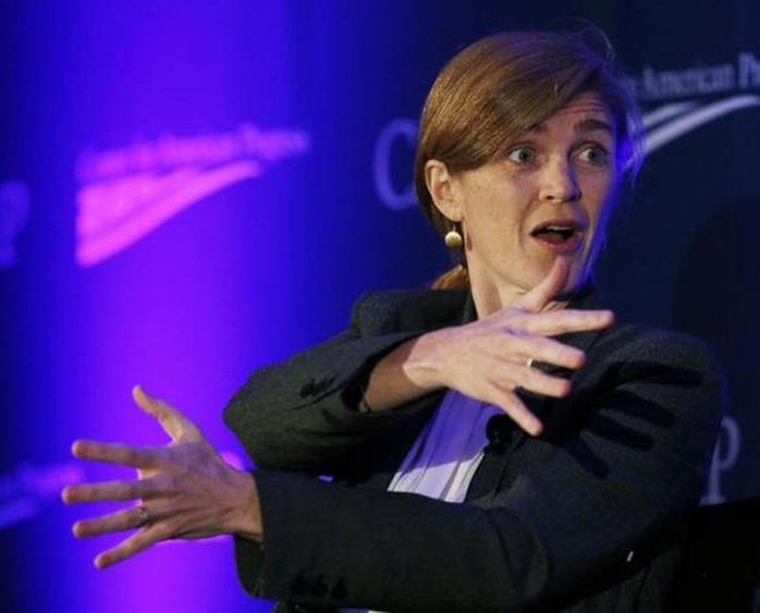 U.S. Ambassador to the United Nations Samantha Power speaks at the Center for American Progress 2014 Making Progress Policy Conference in Washington November 19, 2014. REUTERS/Gary Cameron