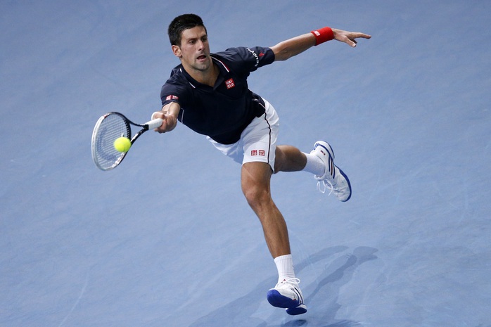 Djokovic trong trận thắng Murray ở tứ kết