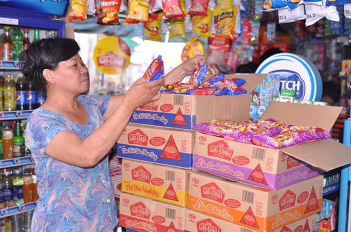 Mì gói Đại Gia Đình của Kinh Đô được bán trên thị trường. Mì gói Đại Gia Đình của Kinh Đô được bán trên thị trường.