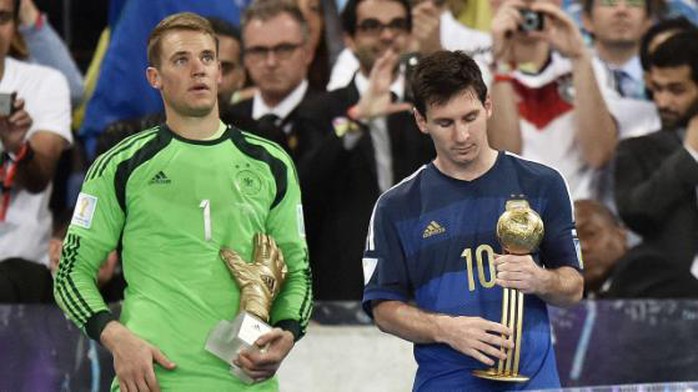 Thủ môn Neuer nhận danh hiệu Găng tay vàng World Cup 2014