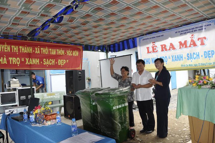 Lễ ra mắt một khu nhà trọ tự quản tại huyện Hóc Môn, TP HCM    ẢNH: VĨNH TÙNG