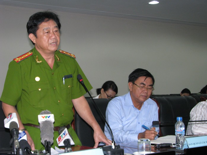 Đại tá Trần Hoàng Thao cho biết hơn 720 đối tượng đang bị tạm giữ hình sự