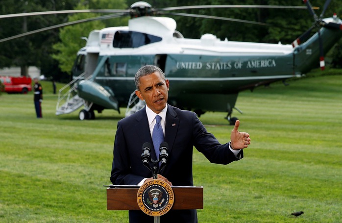 Ông Obama phát biểu vê tình hình Iraq tại Nhà Trắng. Ảnh: Reuters