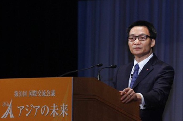 Phó Thủ tướng Vũ Đức Đam phát biểu tại Hội nghị quốc tế “Tương lai châu Á” lần thứ 20 tại Tokyo, Nhật Bản