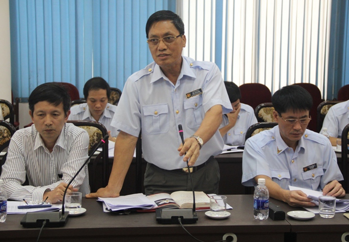 Ông Ngô Văn Khánh phát biểu tại buổi công bố quyết định thanh tra Tổng công ty Đường sắt Việt Nam. Ảnh: Thanh Loan