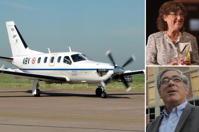 Larry Glazer và vợ được xác nhận đã thiệt mạng trên chiếc máy bay tư nhân Socata TBM-700. Ảnh: Wikipedia Creative Commons ; AP