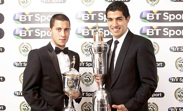 Suarez nhận danh hiệu Cầu thủ xuất sắc nhât mùa giải do PFA trao hồi tuần trước