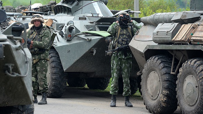 Binh lính Ukraine được triển khai gần Slaviyansk, khu Donetsk. Ảnh: RIA Novosti