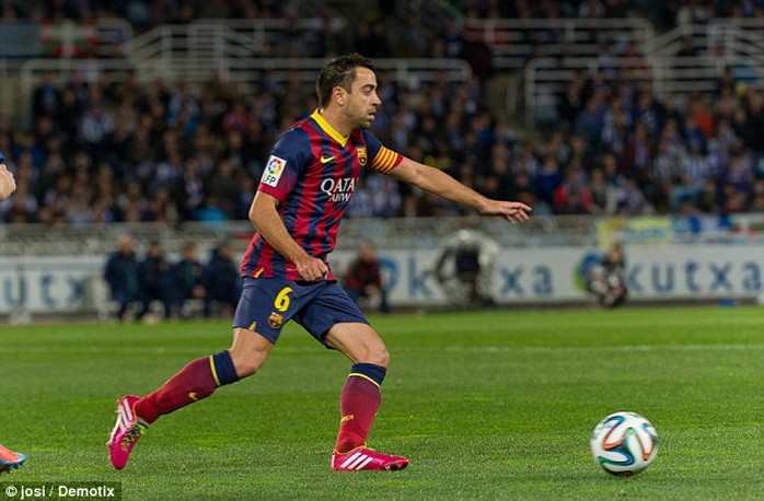 Tiền vệ Xavi của Barcelona