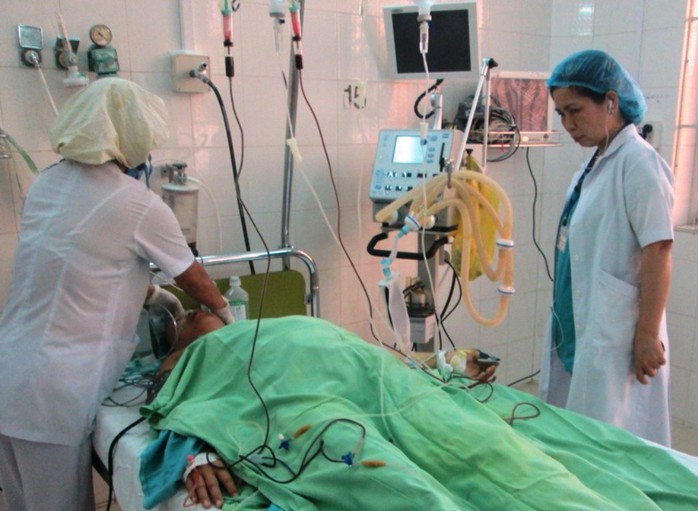 Sản phụ đang nằm điều trị tại Bệnh viện Đa khoa tỉnh Khánh Hòa