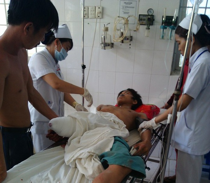 Anh M. được cấp cứu tại Bệnh viện đa khoa Tây Ninh chiều 28-5.