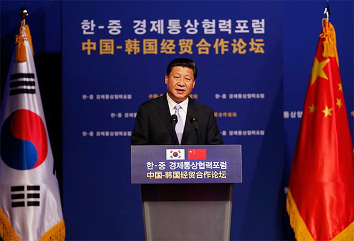 Lần đầu tiên một lãnh đạo Trung Quốc chọn Seoul là điểm dừng chân trước tiên thay vì Bình Nhưỡng như thường lệ. Ảnh: Reuters