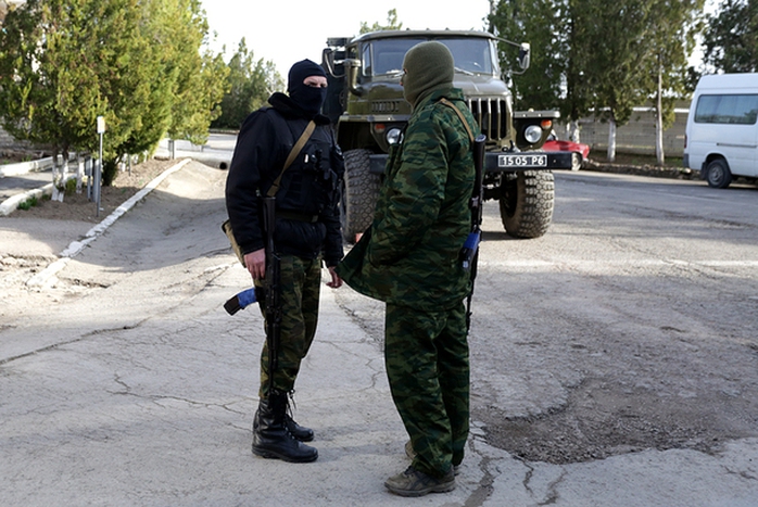 Căn cứ quân sự đang chịu sự kiểm soát của lực lượng Nga ở Bakhchisaray, Cộng hòa Crimea. Ảnh: Kyiv Post