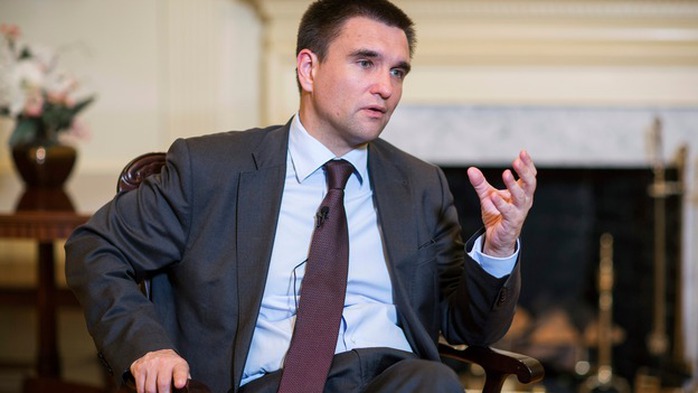 Ngoại trưởng Ukraine Pavlo Klimkin. Ảnh: Reuters