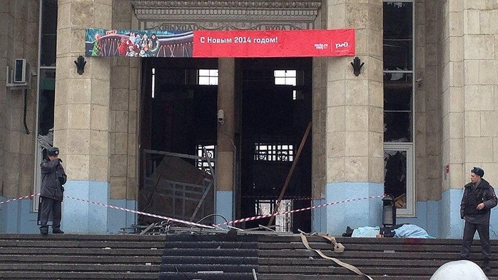 Vụ đánh bom vào nhà ga xe lửa TP Volgograd  ngày 29-12-2013. Ảnh: RT