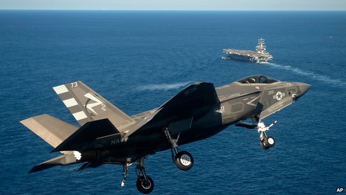 Tia chớp F-35 Lightning II do Mỹ sản xuất. Ảnh: AP