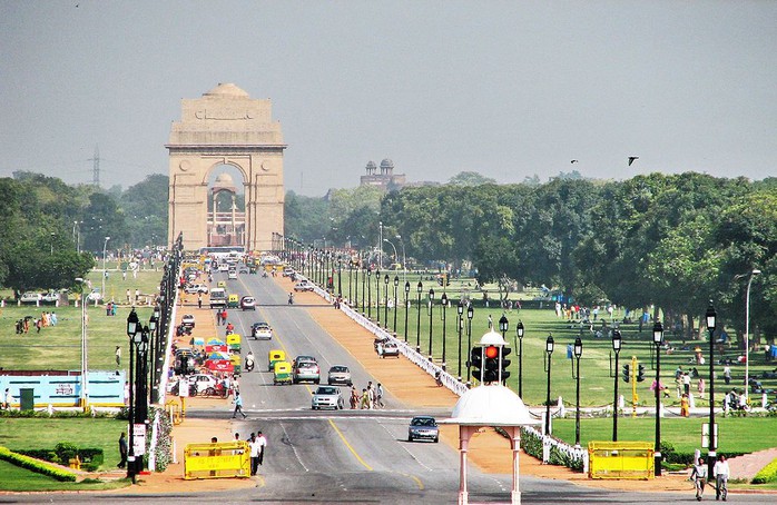 Đại lộ Rajpath, nơi tổ chức lễ diễu hành ngày 25-1. Ảnh: Wikipedia