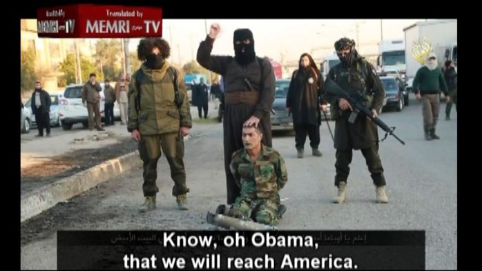 IS đe dọa chặt đầu Tổng thống Obama. Ảnh: Fox News